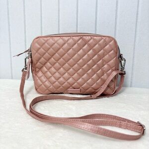 Vera Bradley EVIE Blush Rose Quartz Quilted Crossbody Bag